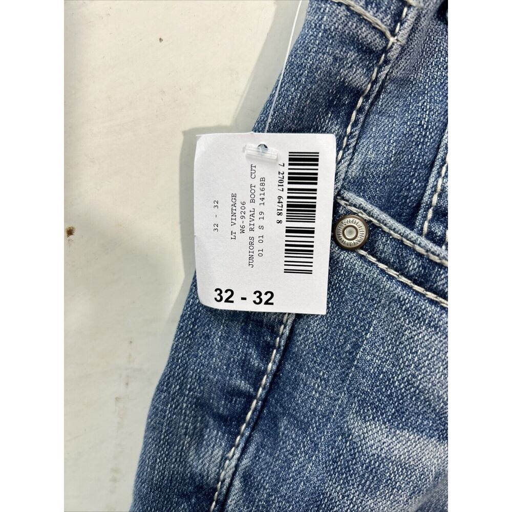 Rock & Roll Cowgirl Low Rise Bootcut Med Acid Wash Jeans Womens Size‎ 32x32 NWT - Picture 4 of 15